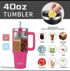 40 Oz Lavender Tumbler Leak-proof Stainless Steel  Straw Extension