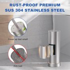 Brushed Nickel Toilet Brush And Holder Set  304 Stainless Steel Toilet Brush