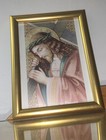 Jesus Christ Carrying Cross Framed Art Print Sacred Heart Catholic Miracle Pray