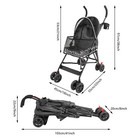 Foldable Lightweight Durable Pet Stroller For Small To Medium Pets Dogs And Cats