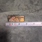 Vintage Lipstick Holder And Mirror Lipview Case Gold-tone Mother Holding Baby