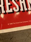 Large Vtg Coca Cola Sticker Decal 28   x14    Distressed Folded 1990   s
