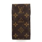 Louis Vuitton Monogram Brown Tobacco M63024 Cigarette Case Leather Auth
