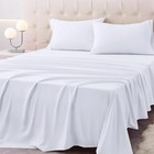 Size Bed Sheet Set - 4 Piece Soft Microfiber Sheets With Full Brilliant White