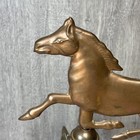 Vintage Dexter Style Copper Horse Weathervane On Brass Base Mantle Display 15   