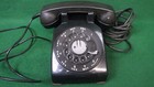 Vintage Black Rotary Desk Telephone phone Western Electric-bell System 1957