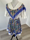 Square Dance Skirt   Top Set London Bridge Mondiki Southwestern Print Marked L
