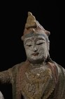 Chinese Antique Old Wood Carved Kwan-yin Statue Painted Sculpture Home Decor Art