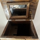 Vintage White Clad Oak Wood Ice Box End Table Beautiful 17    H    14    W    11    D