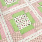 Baby Quilt Handmade Pink Patchwork Blanket Girls 42  X 42  New