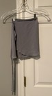 Bloch Women   s One Size Grey Solid Chiffon Wrap Dance Skirt Tie Closure Ballet