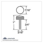 Kenworth Chrome Upper Dash Screws Red Jewel Knurled 1  Up 23885 Set Of 6