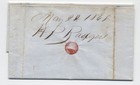 1848 Painted Post Ny Stampless Letter Blue Cds Double Circle 10 Rate  k 759 