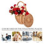 Woven Wicker Basket Handwoven Picnic Basket Fruit Storage Basket Weaving Basket