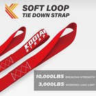 6 Pack 1 5 x18  Soft Loop Tie Down Straps 10000lbs -red -heavy Duty For Secure