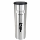 5 Gallon Slim Stainless Steel Iced Tea Dispenser     Commercial Beverage Server