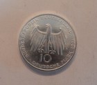 1991 A Germany Eagle Brandenburg Gate Berlin Silver 10 Mark Coin