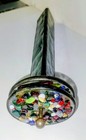 Vintage Handmade Kaleidoscope Stained Glass Double Wheel Triangle Amazing Views