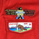 Bsa Custom Shirt Patches Order Of The Arrow Red Wool Size Medium