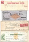 16 Diff  1876  Curwensville  Pa Bank Checks  38  All With U s  Revenue Stamps