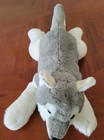 Fao Schwarz Husky Dog Timber Wolf Plush Lay Flat 15    Stuffed Animal White Gray