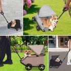 Pet Stroller For Small Dogs Cats 4 Wheels Travel Folding Carrier Trolley Cart Us