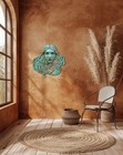Verdigris Patina Art Nouveau Style Goddess Face Wall Art Decor Garden Fence Orna