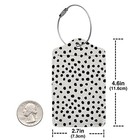 2 Pack Pu Luggage Tag For Suitcase Cute Unique Leather Cute Black Polka Dot