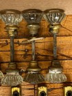 Lot 5 Vintage Glass   Porcelain Door Knob Sets Architectural Salvage Hardware
