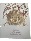 Vintage Greeting Card Miles Kimball Packs Of 2 Christmas Bunny Rabbit  tree