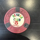  5  Nevada Club Drilled Casino Chip Las Vegas  Rare Obsolete