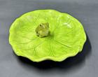 Vintage Green Avon  freddy The Frog  On A Lily Pad Soap Dish  Width  5 Inch