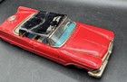 Vintage Bandai Japan Red Black Chrysler Imperial Tin Friction Toy Car -t33
