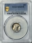 1917 Mercury Dime   Pcgs Ms65 Fb   Full Bands Silver 10c