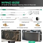 47    24    15  Radiator Cleaning Wand 3-piece Set 4500 Psi Stainless Steel Dual