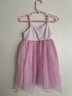 Vtg Disney Embroidered Cinderella Pink Mini Tutu Dress For Toddler Girl Size 3