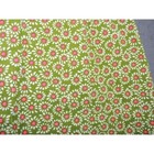 60s-70s Vintage Homemade Green Floral Corduroy Mini Skirt Sz  0  measured 