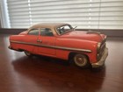 Vintage Tin Litho Friction Car Japan 1950   s Orange 8   x 4   