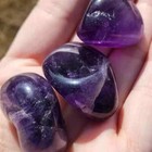 10pcs Tumbled Amethyst Stones Purple Crystal Palm Stone Healing Rock Specimen