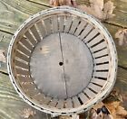 Unusual Antique Low Fruit Basket  Like A Large Strawberry Basket  Am  Circa 1920