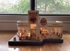 Danbury Mint Gulf Service Station Light Up Clock Vintage Diorama Collectible