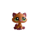 Littlest Pet Shop Toys Bobble Head Short Hair Cat  1710 Yellow Cat Green Eyes
