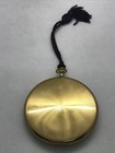 Luminous  Vtg Volupte C  1940 Genuine Mother Of Pearl Top Round Brass Compact