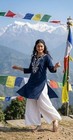 Women Cotton Kurti Palazzo Set Embroidered Ethnic Kurta Set Casual Wear