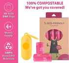Biodegradable Dog Poo Bags With Holder-240 Large Poop Bags  Corn Starch Blended