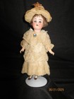 Antique Bisque Head Heubach Koppelsdorf Doll In Beautiful Lace Dress - 9 