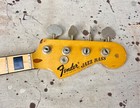 1970 s Fender Jazz Bass Neck   Tuners Maple With Black Block Vintage  1973-1974
