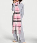 Victoria s Secret Cozy Blanket Scarf Pink Plaid Signature Winter Wrap