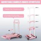 Yadufa Mini Small Folding Hand Truck Dolly With 2 Tank Wheels  Expandable Bas   
