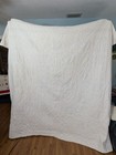 Vintage Handmade Patchwork Quilt  Hand Quilted  Queen 95x83 Pinks   Blues Beauty